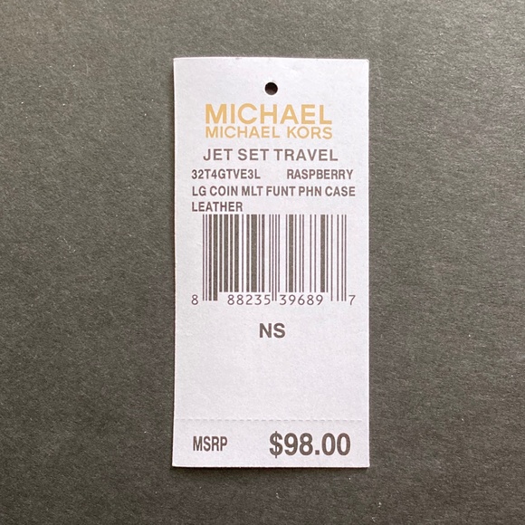 Michael Kors Lg. Coin Multi-function Phone Case/Wallet/Raspberry/32T4GTVE3L/NWT! - Picture 5 of 5